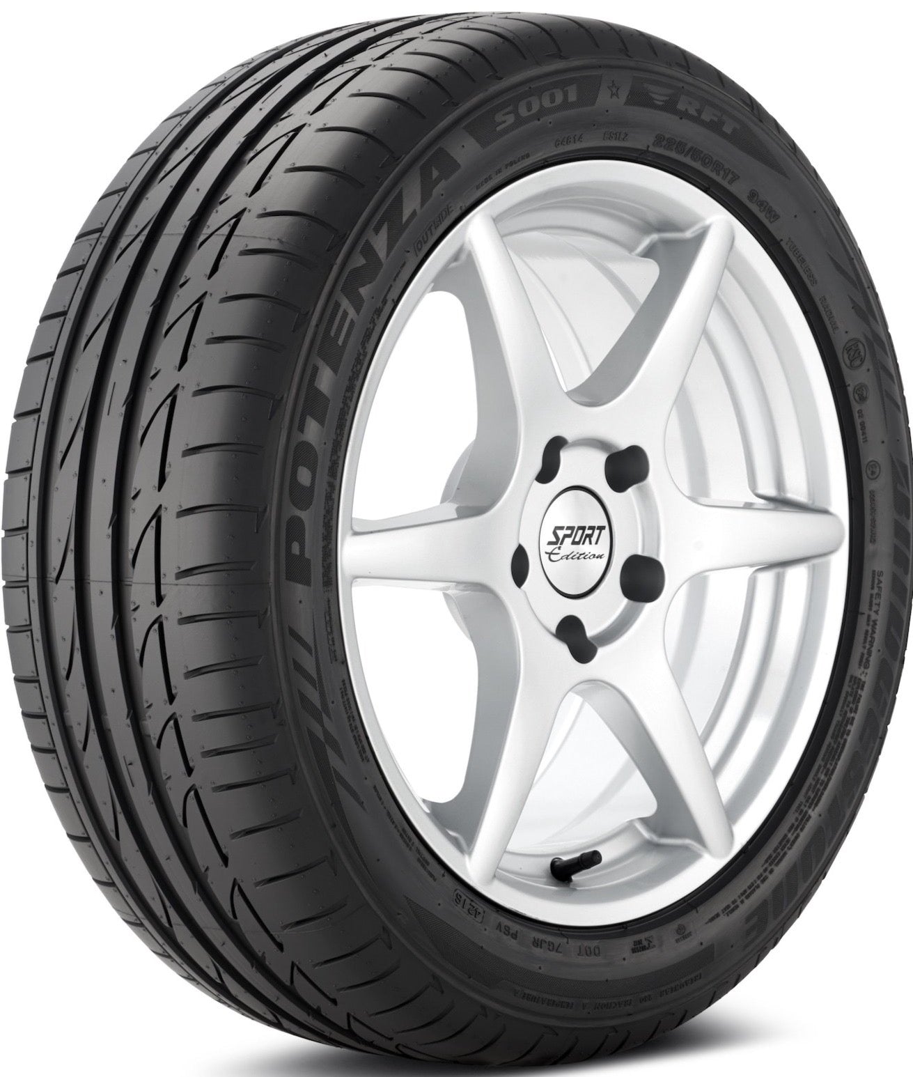 225/45R19 BRIDGESTONE POTENZA S001 RUNFLAT 92W